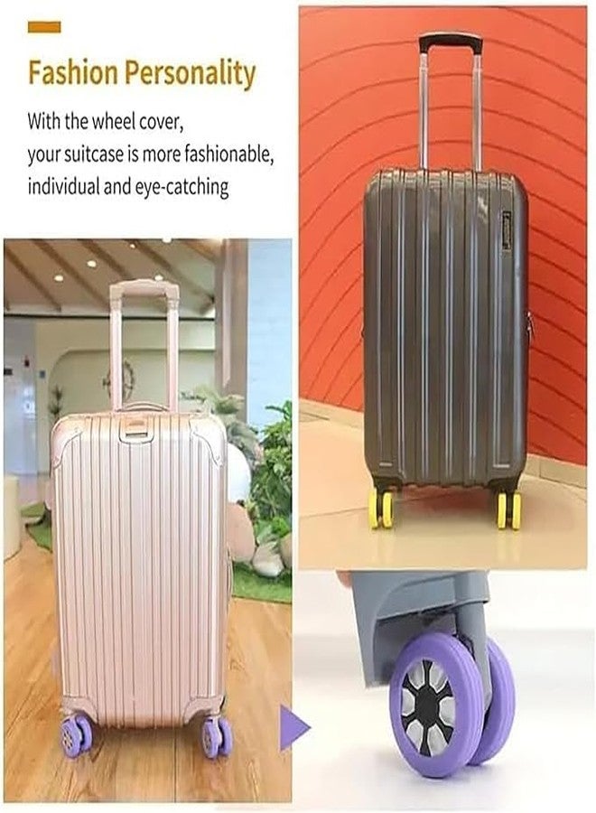 Onward 8PCS Trolley Wheel Cover Silicone Shock Absorption Wheel Cover for Trolley Bag Suitcase Wheel Cover Silicone Spinner Wheel Bag - Image 4
